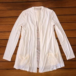 LOGO Lori Goldstein Open Front Top XXS Cardigan